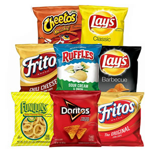 We offer a variety of Lays products as well as candy, cookies, and customized selections as well