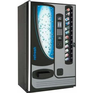 High Capacity Beverage Vending Machine, holds 12 bottles or cans